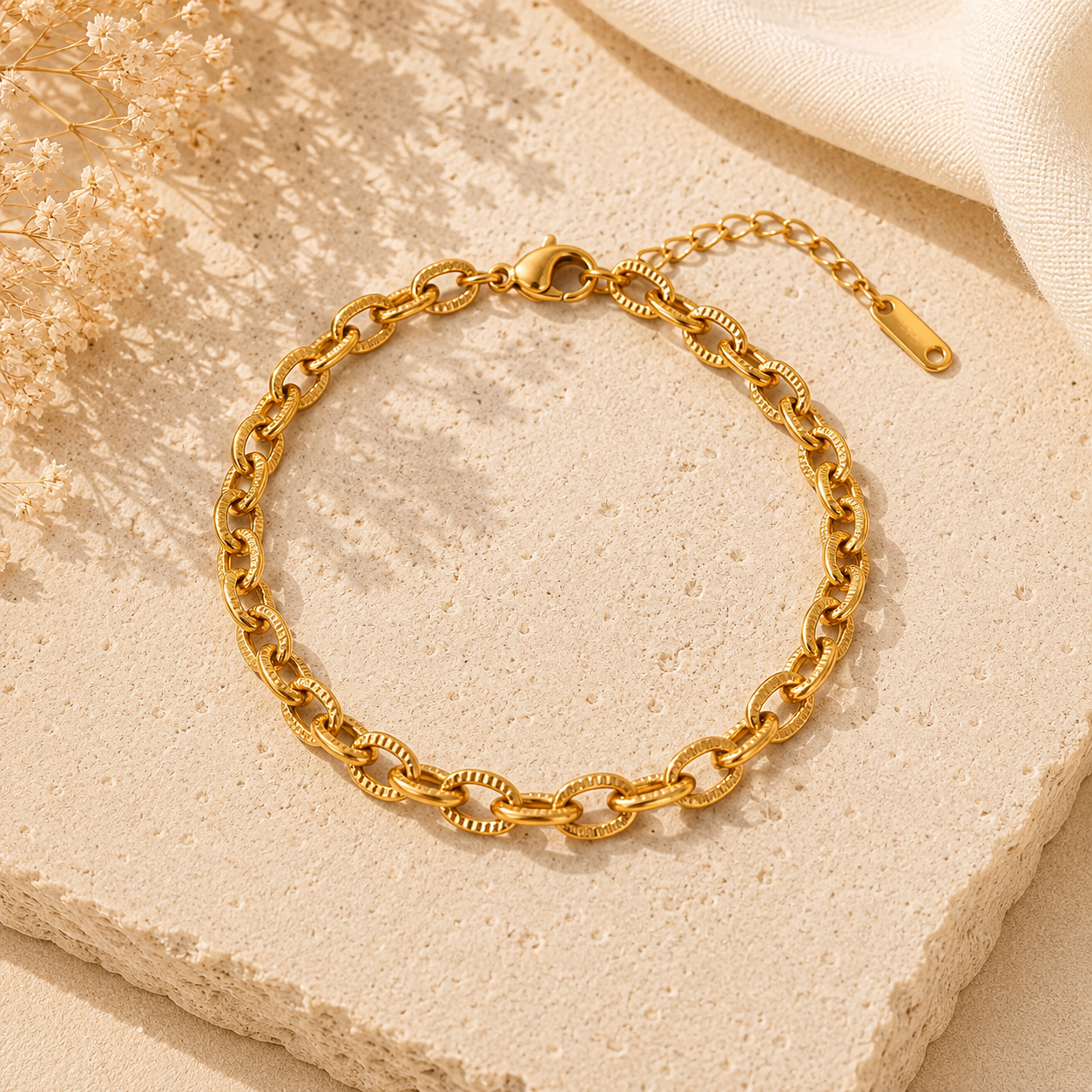 Textured Link Bracelet
